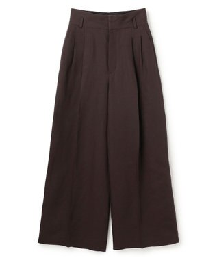 uncrave リヨセルライトリネン ワイドトラウザー ダークブラウン