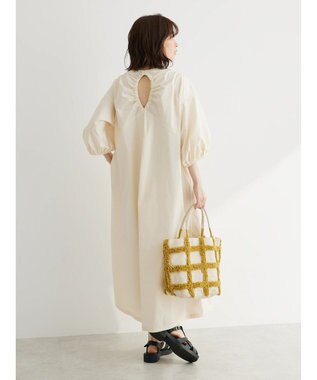 Green Parks ■ＥＳＣＡＲ　バックオープンギャザーワンピース Ivory
