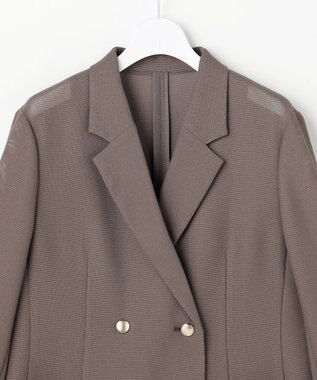 ANY SIS L シアーメッシュ ダブルジャケット モカグレー