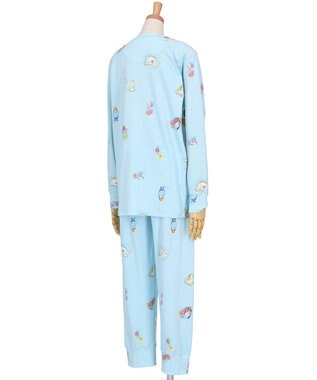 tsumori chisato SLEEP ツモリチサト パジャマ 綿100%(本体) スムース素材 長袖 長ズボン レディース UDX590 /ワコール サックス