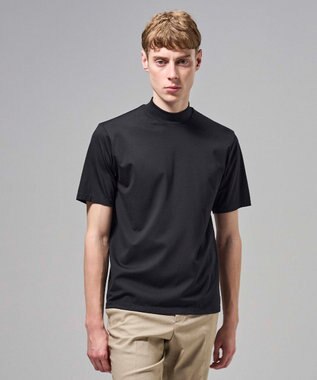 JOSEPH HOMME 【新色追加】ハイゲージベアスムース　モックネックＴシャツ ブラック系