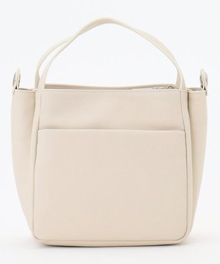 Y'SACCS カウレザー すっきり2wayミニトート アイボリー