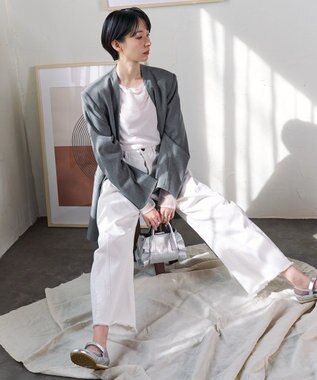 INTER-CHAUSSURES 【RIPANI】メタリックレザーフリルデザインミニバッグ シルバー