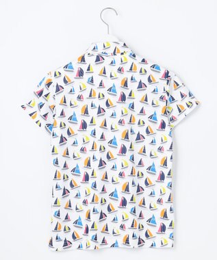 23区GOLF 【WOMEN】【吸水速乾・UVケア】マルチヨットプリント 半袖ポロシャツ ホワイト系5