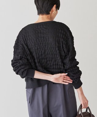 AMERICAN HOLIC ぽこぽこカットカーディガン Black