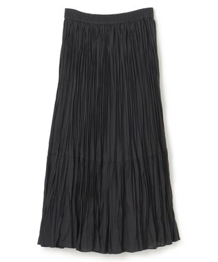 UNFILO ワッシャープリーツスカート ブラック