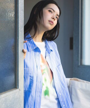 CRAFT STANDARD BOUTIQUE オーバーサイズシャツ Stripe Blue