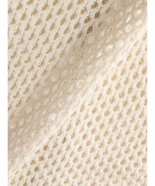 CRAFT STANDARD BOUTIQUE 配色メッシュニットカーディガン Ivory