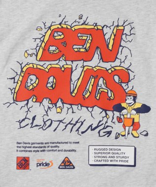 WEGO 【ユニセックス着用ITEM】別注BENDAVISグラフィックT（LS） アッシュグレー