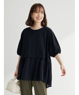 Green Parks カットドッキングフレアラインプルオーバー Black