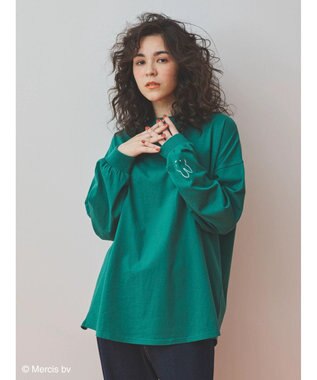 Green Parks ｍｉｆｆｙ／袖刺繍ロンＴ Green