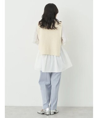 earth music&ecology ＳＥＴ２点　ベスト＋チュニックブラウス Ivory