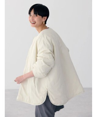 AMERICAN HOLIC 軽ポカリバーシブルキルティングコート Ivory