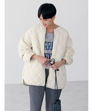 AMERICAN HOLIC 軽ポカリバーシブルキルティングコート Ivory