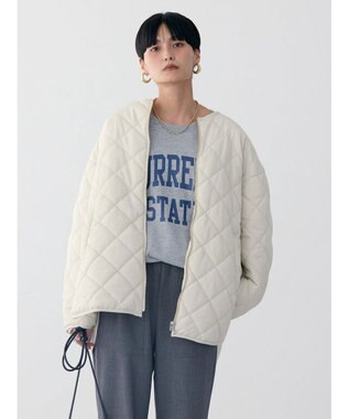 AMERICAN HOLIC 軽ポカリバーシブルキルティングコート Ivory