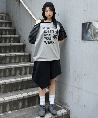 WEGO タンクレイヤードワンショルビッグT 柄3