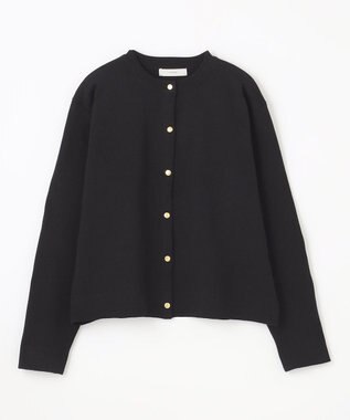 ANY 【UVカット・洗濯機可】クロップド丈スナップカーディガン ブラック