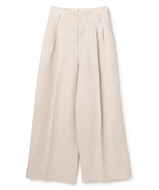 uncrave リヨセルライトリネン ワイドトラウザー フラックス