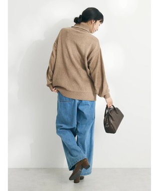 CRAFT STANDARD BOUTIQUE 洗えるコードモールタートルネックプルオーバー Beige