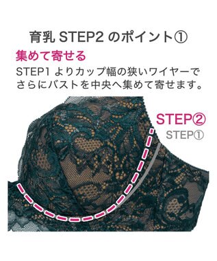 BRADELIS New York 【BRADELIS New York/ ワイヤー 育乳補整ブラ】ナオミステップ2ブラ24A2 ブラデリス 補正 ブラジャーSTEP2 寄せる ミッドナイトブルー