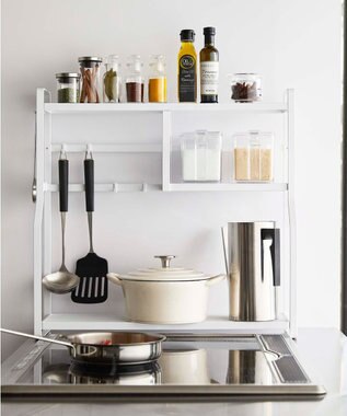 tower コンロサイドラック タワー ホワイト ホワイト