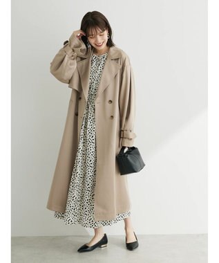 Green Parks ・Ｐｅｔｉｔ　Ｆｌｅｕｒボリュームスリーブトレンチコート Gray Beige