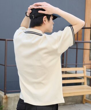 WEGO 【ユニセックス着用ITEM/MLサイズ展開】ワッフルラインポロ オフホワイト