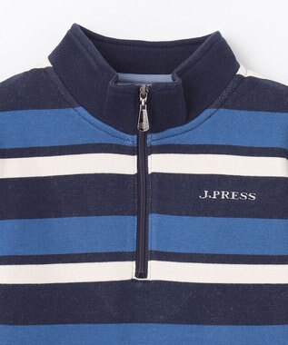 J.PRESS KIDS 【110-130cm】ハーフジップ ボーダー トレーナー ネイビー系1