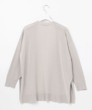 UNFILO L 【洗える】接触冷感シアーカーディガン ライトグレー系