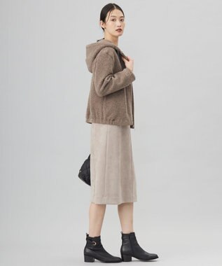 J.PRESS LADIES 【WEB限定カラーあり】パイルジャージー ジップアップ パーカー 【WEB限定】モカ系