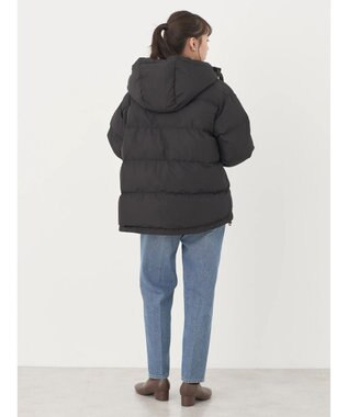 earth music&ecology フーディー中綿ブルゾン Black