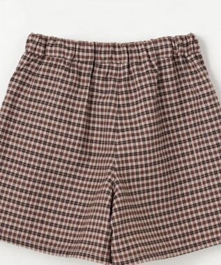 ANY KIDS チェックショートパンツ ブラウン