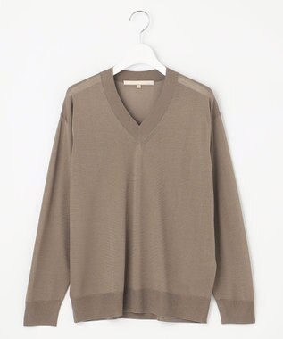 自由区 【XSサイズ～/洗える】シャインハイゲージ ニット ブラウン系