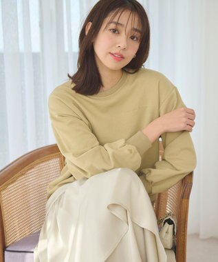 Feroux 【セットアイテム】裏毛プルオーバー×ランダムプリーツ スカート ベージュ系