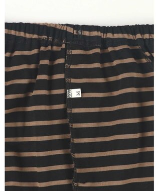 une nana cool 【綿混】ポンチボーダーパジャマ ブラウン