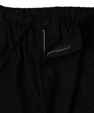 WEGO 【ウエストゴム/ユニセックス着用ITEM】サイドスリットコンバットパンツ ブラック