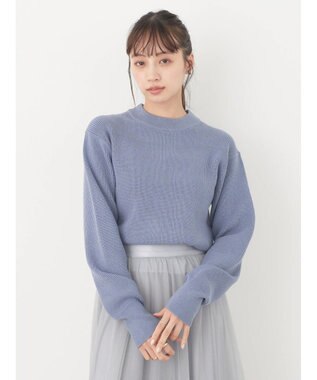 earth music&ecology アンチピリングハイネックプルオーバー Blue