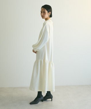 Green Parks ａ．切り替えジャガードワンピース White