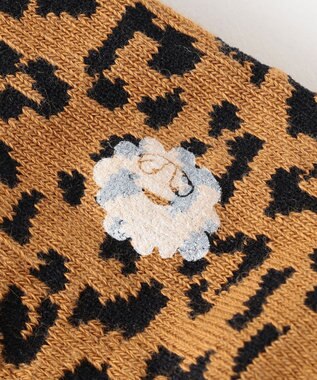 PW CIRCULUS 【MEN】【土踏まずをサポート】ロゴ ミドルソックス レオパード