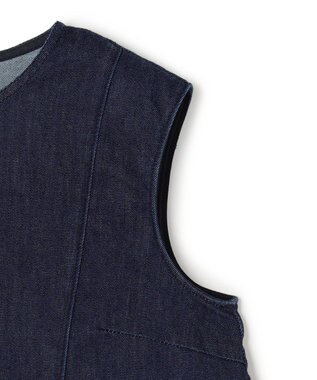 UNFILO 【セットアップ着用可】UNFILO DENIM light ノースリーブブラウス インディゴ