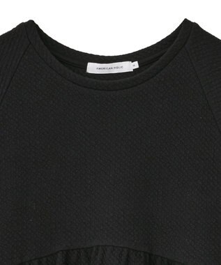 AMERICAN HOLIC フクレジャガードペプラムプルオーバー Black