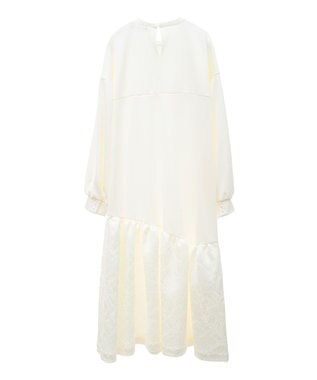 Green Parks ａ．切り替えジャガードワンピース White