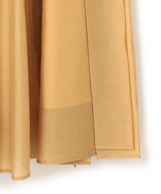 23区 【洗える】ソフトオーガンジー タック スカート イエロー系