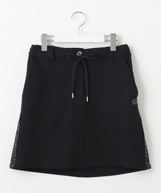 PW CIRCULUS 【WOMEN】【洗える/帯電防止/ストレッチ】ロゴ サイドライン スカート ブラック系