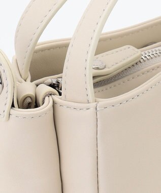 Y'SACCS カウレザー すっきり2wayミニトート アイボリー