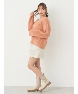 earth music&ecology ブークレプルオーバー Orange