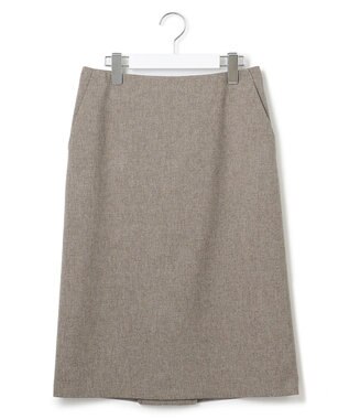 23区 【洗える】ウールライクカルゼ タイト スカート ダークブラウン系