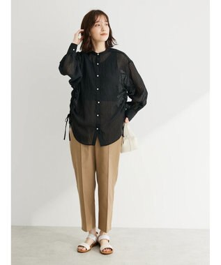 Green Parks ・ＥＬＥＮＣＡＲＥ　ＤＵＥ　ストライプシャツチュニック Black