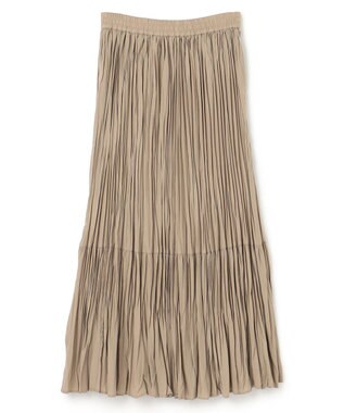 UNFILO ワッシャープリーツスカート ベージュ
