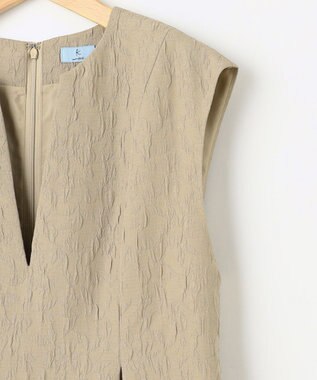 組曲 フラワーラメジャカード ジャンパースカート ベージュ系